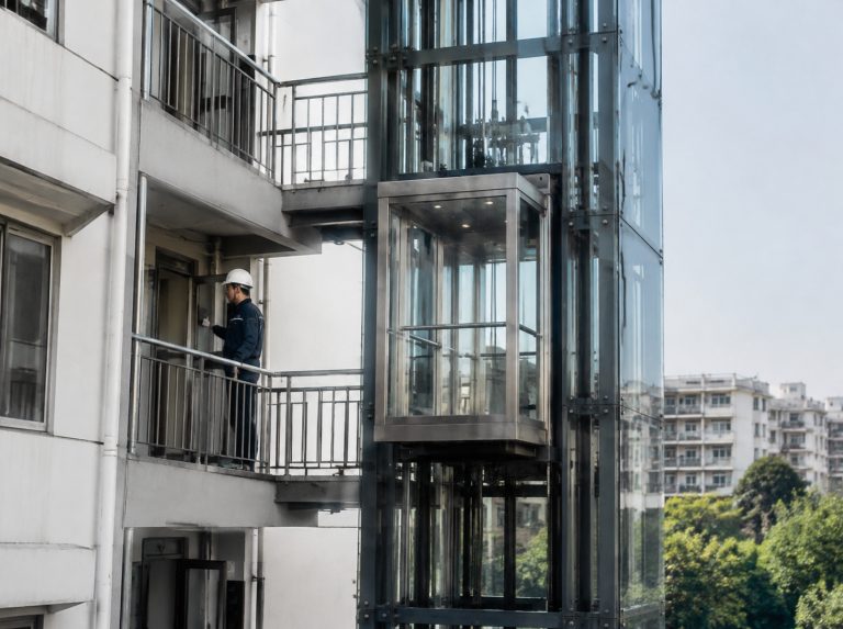 佛山旧楼加建观光电梯